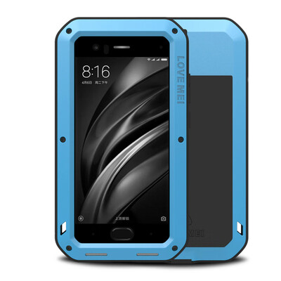 

Aluminum Metal Full Body Protective Case For Xiaomi Mi 6 Mi6 Phone Armor Gorilla Glass Shockproof sFor xiaomi Mi6 Case Mi 6