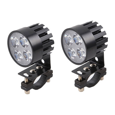 

Motorcycle LED Headlight 2Pcs 12V 20W Motorbike 4led Auxiliary Work Light Alloy Material Wear-resistant Fog Lamp Car Headlamp
