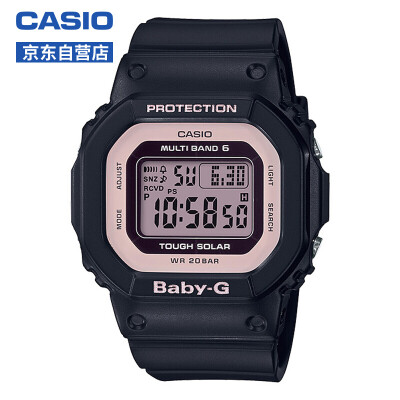 

CASIO watch BABY-G series solar wave shockproof waterproof electronic fluorescent lighting watch BGD-5000-1B