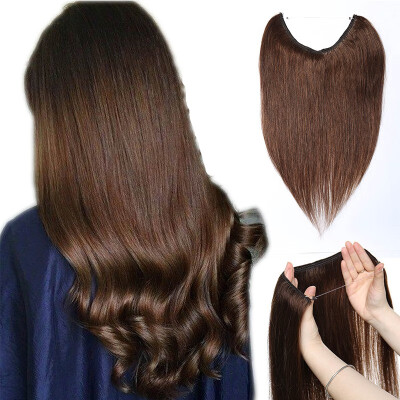 

16"18"20"22" One Piece Straight Remy Human Hair Miracle Secret Invisible Wire Hair Extensions No Clip No Glue 1pcs