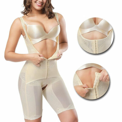 

SLIMBELLE Womens Seamless Firm Control Shapewear Fajas Open Bust Bodysuit Body Shaper Beige