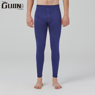 

Ancient&modern mens plus velvet thick warm pants mens autumn&winter thermal underwear middle&old aged pants cotton pants fleece pants pants men 50-black XXL