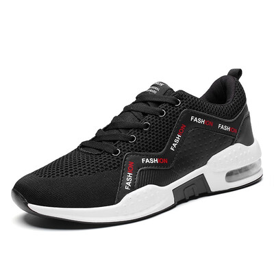 

Mens sports shoes mens Korean version of the trend of breathable mesh running shoes students lightweight air cushion non-slip wi
