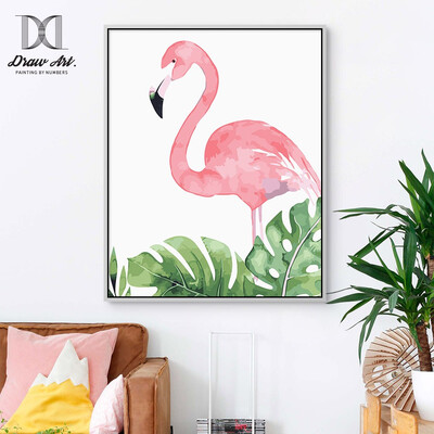 

Europe Animal Poster Flamingo Painting by numbers DIY Oil Picture by Numbers Wall Coloring by number Digital Painting Art