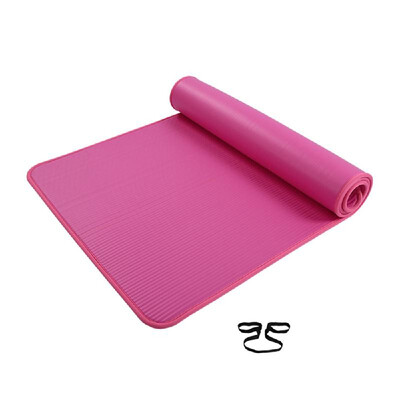 

Extra Thick Non-Slip Yoga Mat Men Gym Exercise Pads Women Sports Fitness Overlocking Mats with Carrying Strap