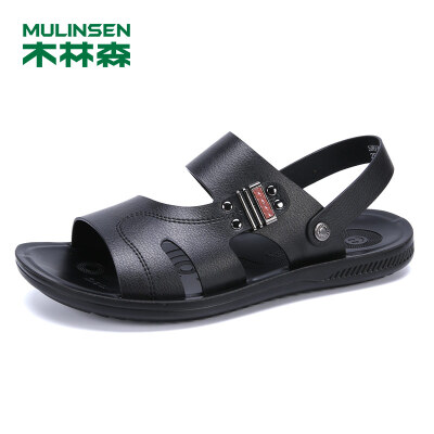 

Mulinsen MULINSEN breathable non-slip mens shoes daily casual mens sandals simple&comfortable beach shoes sandals&slippers black 38 yards SM97745