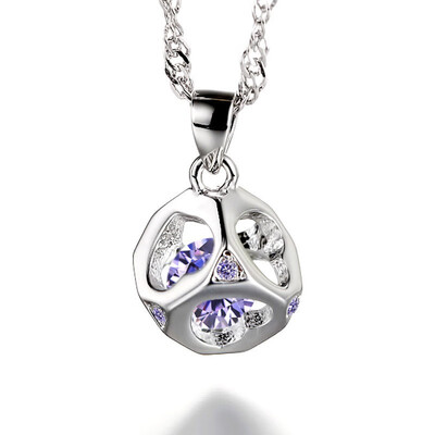 

Korea Trendy Jewelry Heart Pendant Necklaces For Women CZ Crystal Cubic Zirconia Accessories Anniversary Gift WF28