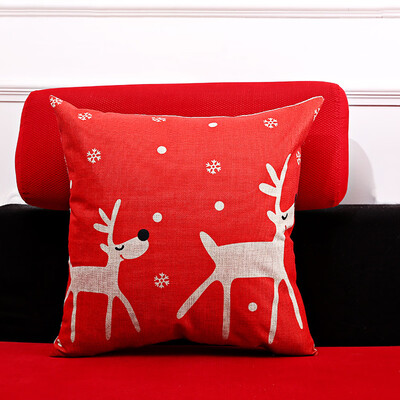 

Cotton&Linen Pillowslip Sofa Car Bed Chair Cushion Pillow Pillowcase of Colourful Christmas Series