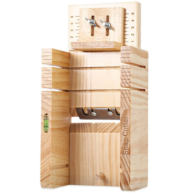 

Household Wooden Soap Cutter Box Pine Material Balancing Apparatus Accurate Wire Cutting Adjustable Front Board