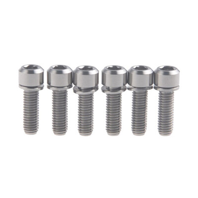 

6Pcs Titanium Bolt M5x18mm Stem Screws Bicycle Bike MTB Steering Stem Handlebar Titanium Screw with Washers Gasket
