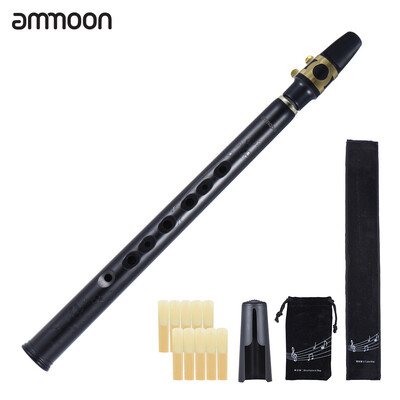 

ammoon Mini Pocket Bb Saxophone Sax ABS with Alto Mouthpieces 10pcs Reed Carrying Bag Woodwind Instrument