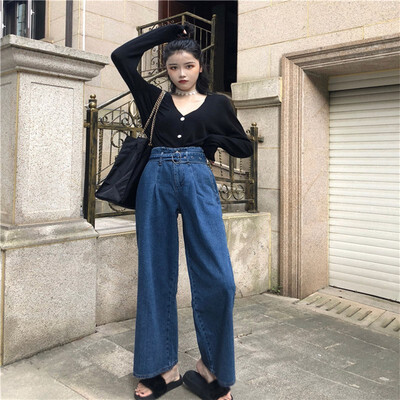 

Temperament V-neck long-sleeved loose bottoming sweater sweater 2018