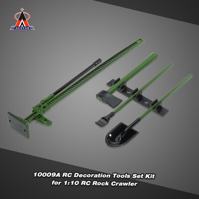 

4Pcs AUSTAR 10008A RC Decoration Tools Set Kit RC Accessories for 110 RC Rock