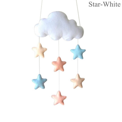 

Lovely Cloud Raindrop Heart Baby Gift Nursery Fabric Tent Wall Hanging Decor Shower Gift White Pink Photo Props Bed Hanging