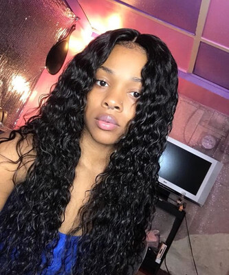 

Long Deep Water Wave Full Lace Wigs Human Hair For Black Women Brazilian Virgin Hair Wet Deep Water Wave Natural Color Lace Wig