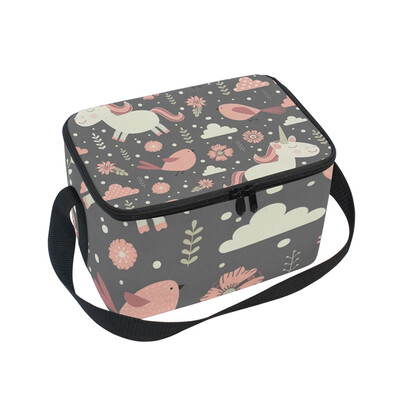 

ALAZA Lunch Box Insulated Lunch Bag Large Cooler Tote Bag Cute Unicorns for Men Women Girls Boys