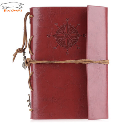 

EDCGEAR Vintage Leather Water Resistant Notepad Tactical Field Book with 50 Sheets Paper
