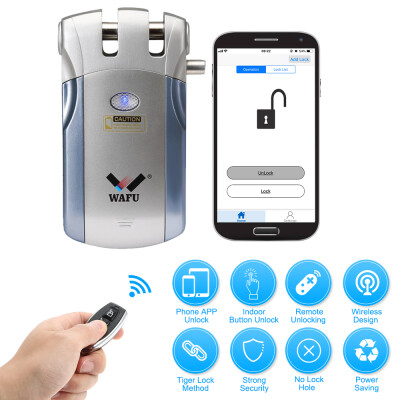 

WAFU WF-018U Wireless Remote Control Lock Security Invisible Keyless Intelligent Lock Zinc Alloy Metal Smart Door Lock iOS Android