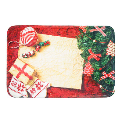 

Home Use Christmas Carpet Mat Anti-Skidding Doormat Floor Entryways Indoor Front Door Bathroom Mat Decor