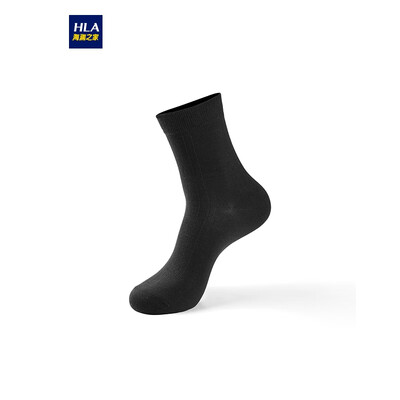 

HLA Haishu House simple tube socks men 2019 spring new three pairs of comfortable breathable cotton socks HZACJ1R024A Navy 24 26-28CM