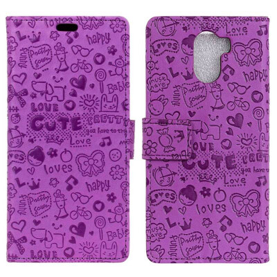 

MOONCASE Doug X60L Little Witch Leather Case - Purple