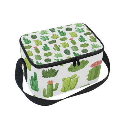 

ALAZA Lunch Box Insulated Lunch Bag Large Cooler Cactus Doodle Tote Bag