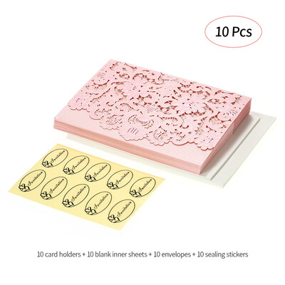 

Pearl Paper Party Invitation Cards Set for Wedding Engagement Birthday 10pcs Invitation Holders 10pcs Inner Sheets 10pcs Enve