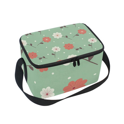 

ALAZA Insulated Lunch Box Little Flower Lunch Bag for Men Women Portable Tote Bag Cooler Bag