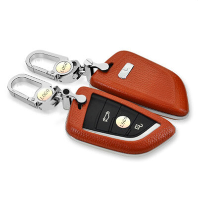 

Car Accessories Top Layer Leather Car Key Case For BMW new X1X5X6new 1 series2 series Car Key Cover Shell Car Keychain