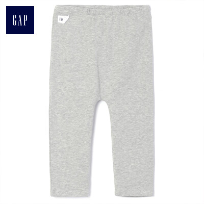 

GAP flagship store childrens clothing baby girl love pattern elastic waist knit trousers 404896 light gray 6-12M