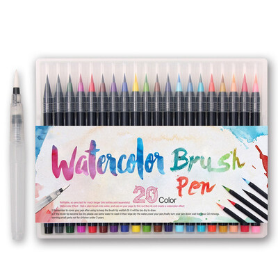 

NeillieN 20-colour watercolour brushes cartoon paintings colour sketch pens marker pens painting supplies