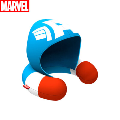 

Marvel MARVEL Captain America hooded U-shaped pillow hooded neck pillow lunch break portable plush pillow home supplies office must travel god