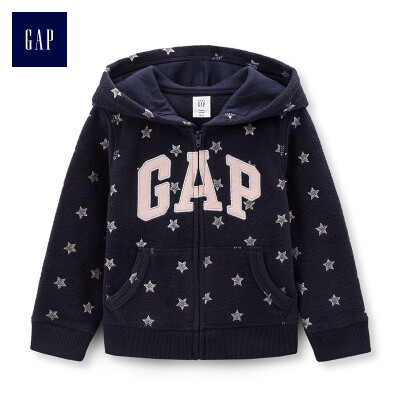 

Gap baby girl childrens fleece sweater 307656 baby winter childrens wear childrens hooded sweatshirt silver star pattern 100cm 3T