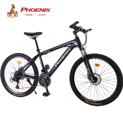 

Phoenix Phoenix Phoenix Mountain Bike Bicycle 24 Speed Variable Male&Female Adult Road Bike Dual Disc Brake Bike 26" Purple