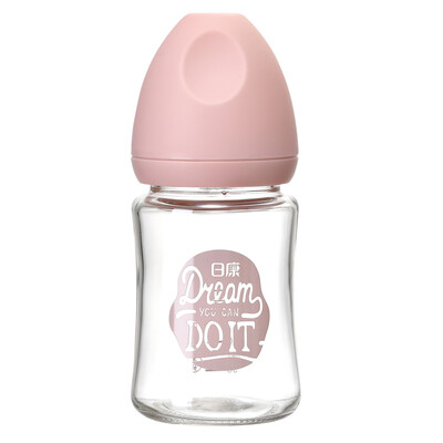 

Rikang wide mouth glass bottle baby newborn baby bottle 140ml blue RK-3051