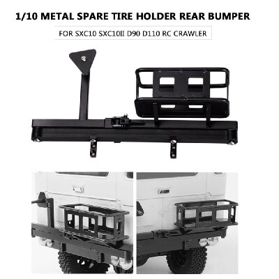 

110 Metal Spare Tire Holder Rear Bumper for SXC10 SXC10II D90 D110 RC Car Off-road Rock Crawler