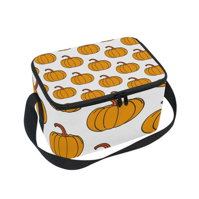 

ALAZA Insulated Lunch Box Little Pumpkin Lunch Bag for Men Women Portable Tote Bag Cooler Bag
