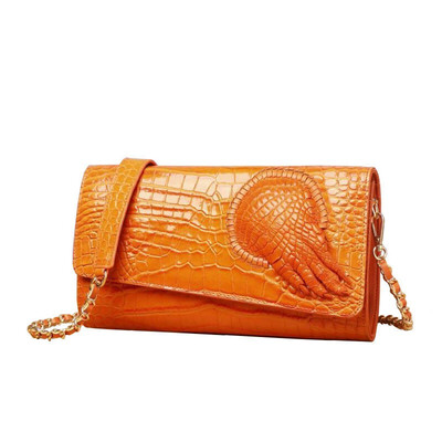 

SUWERER 2019 New cowhide women genuine leather bags Embossed Crocodile pattern Fashion clhtch bag women leather shoulder bag