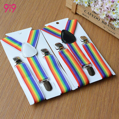 

9i9 long love childrens strap clip 2 stage performance daily universal boys&girls can be adjusted to prevent pants sling 1900014 rainbow models