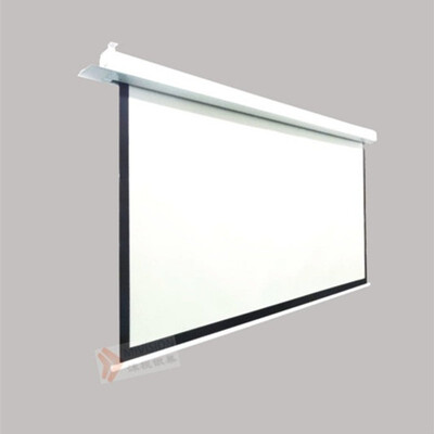 

E6VWA 43 Matte White Reccessed In-Ceiling Motorized Retractable Projector Screen with multiple controls for smart home
