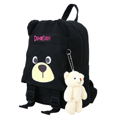 

Kids School Bags Backpack Canvas Cute Children Kindergarten Primary Schoolbags Cartoon Bear Plush Toys Rose