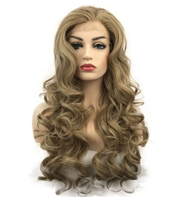 

StrongBeauty Synthetic Wig Lace Front Wave Wigs Long BrownBlonde Curly Wig Color Naturally Womens Wig COLOUR CHOICES
