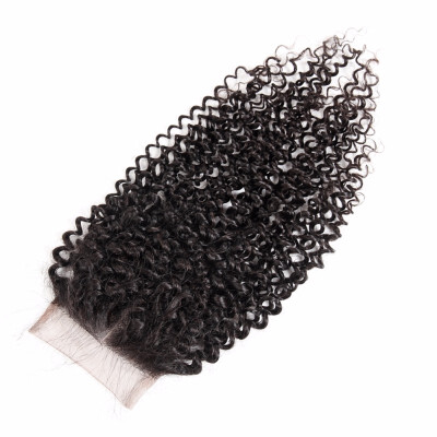 

Nami Hair 4x4 Lace Closure Brazilian Remy Hair Kinky Curly Free Middle Three Part 100 Human Hair Closure With Baby Hair