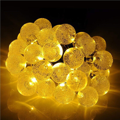 

Meedasy 23ft7M 50 Warm White LED Battery Operated String Lights Fairy Crystal Ball Decor Lighting for Outdoor Garden Xmas