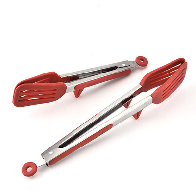 

Kitchen Food Tongs Stands Design Barbecue Salad Grill Serving No-Stick Food Clip BBQ Tongs Bread Clamp