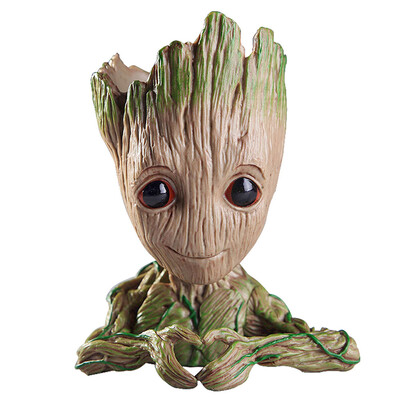 

Guardians of The Galaxy Baby Groot Action Figure Flowerpot Pen Holder Pens Container Tree Man Model Toy