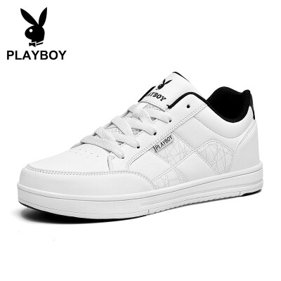 

Playboy PLAYBOY fashion sports running casual shoes mens low-top tie wild DS87287 white black 43