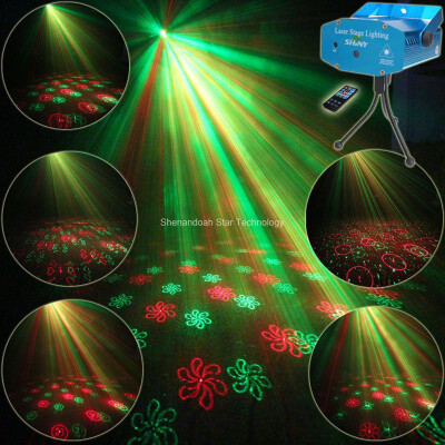 

ESHINY Mini Red Green Remote 20 Patterns Laser Projector Club Bar Coffee Shop Dance Disco Party Xmas DJ Stage Effect Light R20