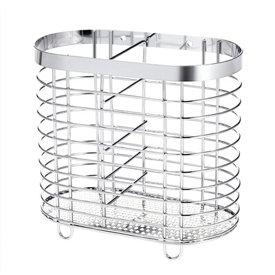 

Kitchen Utensils Drying Rack Chopsticks Holder Chrome-Plated Alloy Spoon Knife Fork Sink Basket Storage Organizer Stand