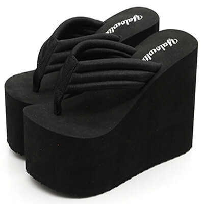 

IDIFU Womens Comfy Wedge Platform Thong Sandals with Heels Beach Holiday Summer Flip Flops
